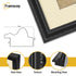 Square Size Black Shabby Picture Frame With Ivory Mount