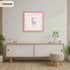 Square Size Thin Matt Pink Picture Frames With Ivory Mount