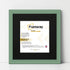 Antique Style Square Size Green Picture Frame with Black Mount