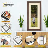 Antique Style Panoramic Mahogany Wall Art Photo Frame With Ivory Mount
