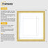 Square Picture Frame Gold Glitter Sparkle Photo Frames With White Mount