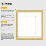 Square Picture Frame Gold Glitter Sparkle Photo Frames With White Mount