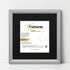 Antique Style Square Size Silver Picture Frame with Black Mount