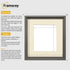 Square Size Grey Oslo Photo Frames Wall Art Frames With Ivory Mount