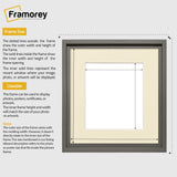 Square Size Grey Oslo Photo Frames Wall Art Frames With Ivory Mount
