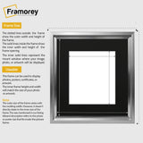 Square Size Silver Oslo Photo Frames Wall Art Frames With Black Mount