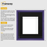 Antique Style Square Size Purple Picture Frame Wall Art Photo Frame With Black Mount