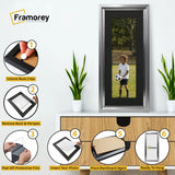 Panorama Style Silver Oslo Picture Frames With Black Mount