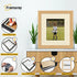 Step Style Square Size Oak Picture Frame With Ivory Mount