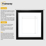 Square Size Black Oslo Photo Frames Wall Art Frames With White Mount