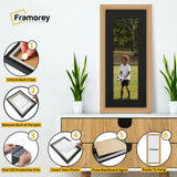 Antique Style Panoramic Oak Picture Frame Wall Art Frame With Black Mount