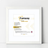 Flat Square Size White Photo Frame Wall Art Frame With White Mount