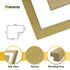 Thin Matt Panoramic Gold Pictures Frames With White Mount