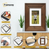 Walnut Wooden Picture Frames Big Step Style, With White Mount