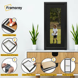Antique Style Panoramic Black Picture Frame With Black Mount Photo Frame