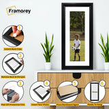 Panorama Style Black Oslo Picture Frames With White Mount