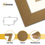 Beech Picture Frame With White Mount