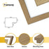 Thin Matt Panoramic Oak Pictures Frames With White Mount