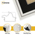 Square Size White Shabby Picture Frame With Black Mount