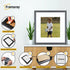 Square Size Thin Matt Dark Grey Picture Frames With White Mount