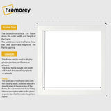 Flat Square Size White Picture Photo Frame Wall Art Poster Frame