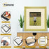 Step Style Square Size Gold Picture Frame With Ivory Mount
