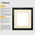 Square Size Black Oslo Photo Frames Wall Art Frames With Ivory Mount