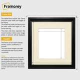 Square Size Black Oslo Photo Frames Wall Art Frames With Ivory Mount