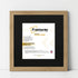 Flat Square Size Oak Picture Photo Frame With Black Mount