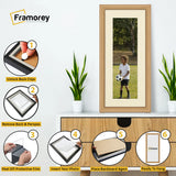 Antique Style Panoramic Oak Picture Frame Wall Art Frame With Ivory Mount