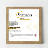 Flat Square Size Oak Picture Photo Frame Wall Art Poster Frame