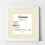 Flat Square White Poster Frame Wall Art Frame With Ivory Mount