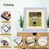 Square Size Light Grey Picture Frame With Ivory Mount