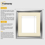Square Size Silver Oslo Photo Frames Wall Art Frames With Ivory Mount