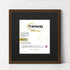 Square Size Thin Matt Walnut Picture Frames With Black Mount