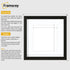 Flat Square Size Black Picture Photo Frame Wall Art Poster Frame With White Mount