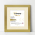 Square Size Gold Picture Frame With Ivory Mount