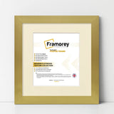 Square Size Gold Picture Frame With Ivory Mount
