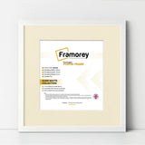 Square Thin Matt White Photo Frames With Ivory Mount