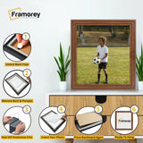 Step Style Square Size Walnut Picture Frame Wall Art Poster Frame
