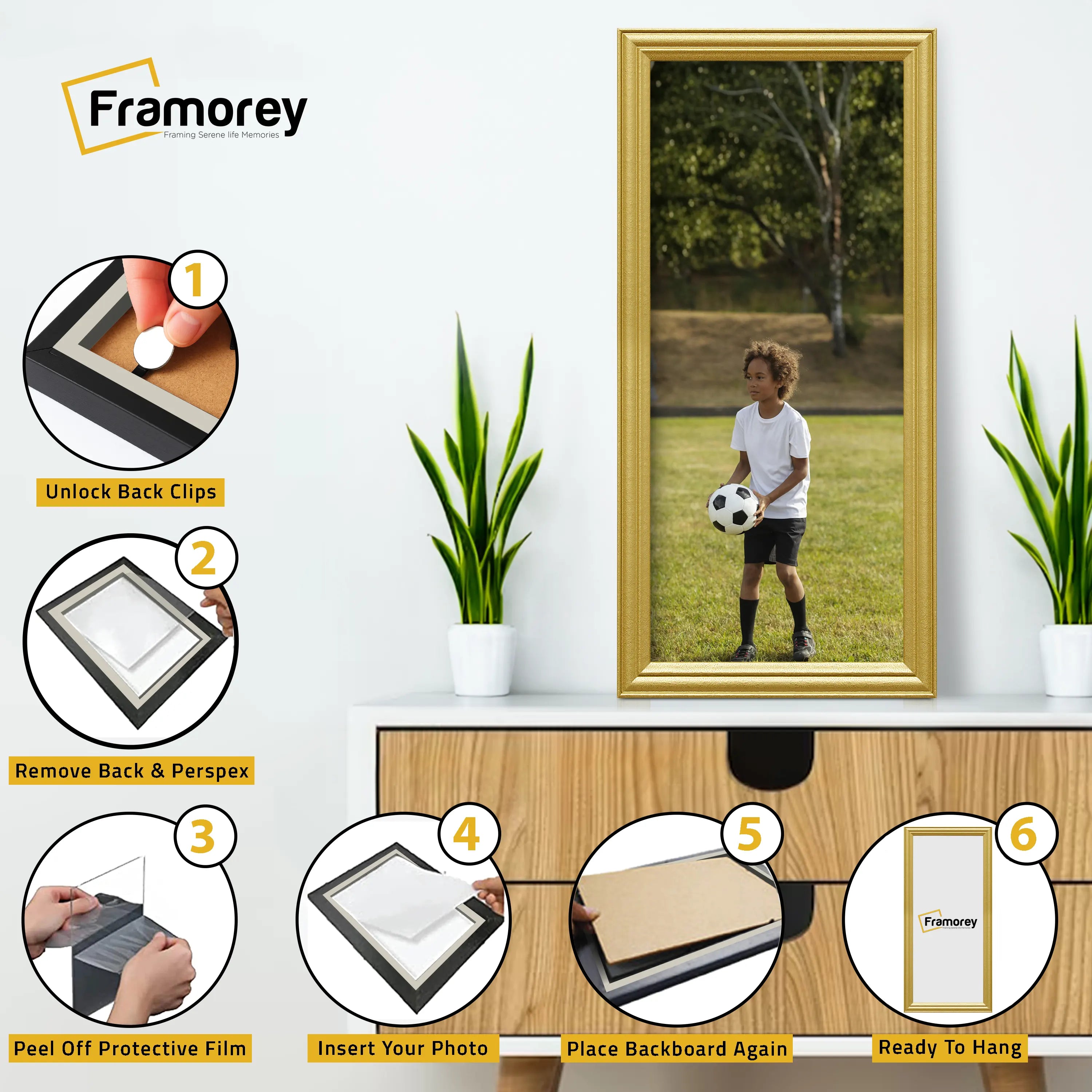 Antique Style Panoramic  Size Gold Picture Frame Wall Art Photo Frame