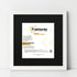 Flat Square White Picture Frame Wall Art Photo Frame With Black Mount