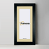 Panoramic Solid Wood Black Poster Frames With Ivory Mount
