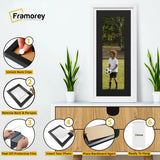 Panorama Style White Oslo Picture Frames With Black Mount