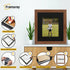 Step Style Square Size Walnut Picture Frame With Black Mount