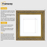 Square Photo Frame Dahlia Gold Picture Frame With White Mount