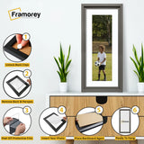 Panorama Style Grey Oslo Picture Frames With White Mount