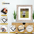 Square Walnut Picture Frame Vintage Distressed Photo Frames With White Mount