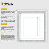 Square Picture Frame Silver Glitter Sparkle Photo Frames With White Mount