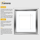 Square Size Silver Oslo Photo Frames Wall Art Frames With White Mount